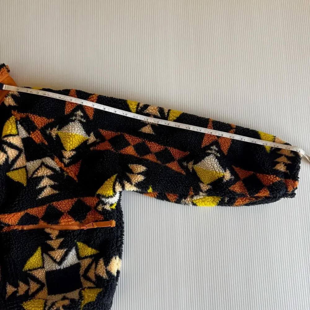 Free People Rocky Ridge Fleece Jacket XS Geometric Tribal Sportif Festival Boho - Picture 8 of 16